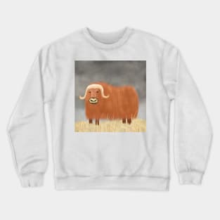 Musk Ox Illustration Crewneck Sweatshirt